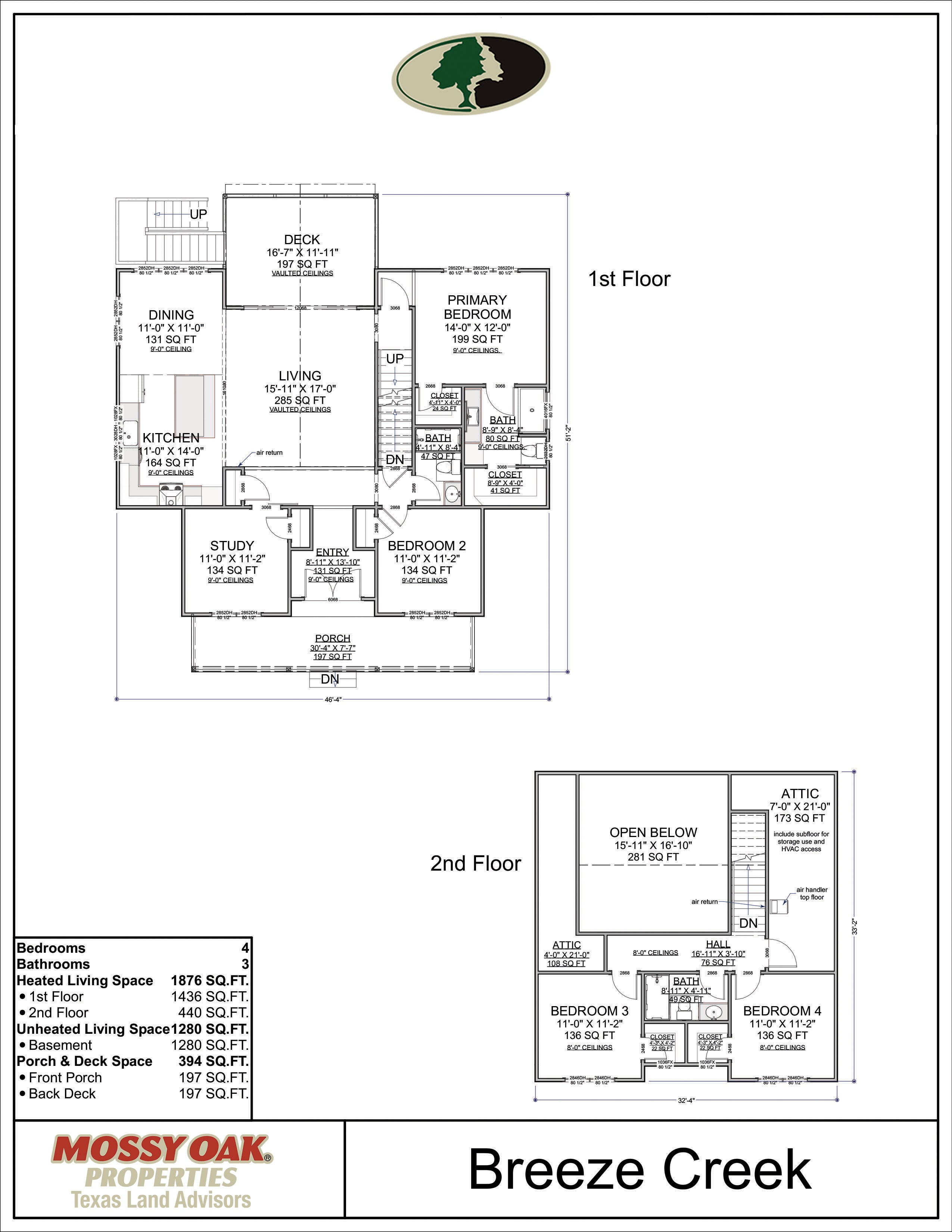 Floor Plan for Breeze Creek
