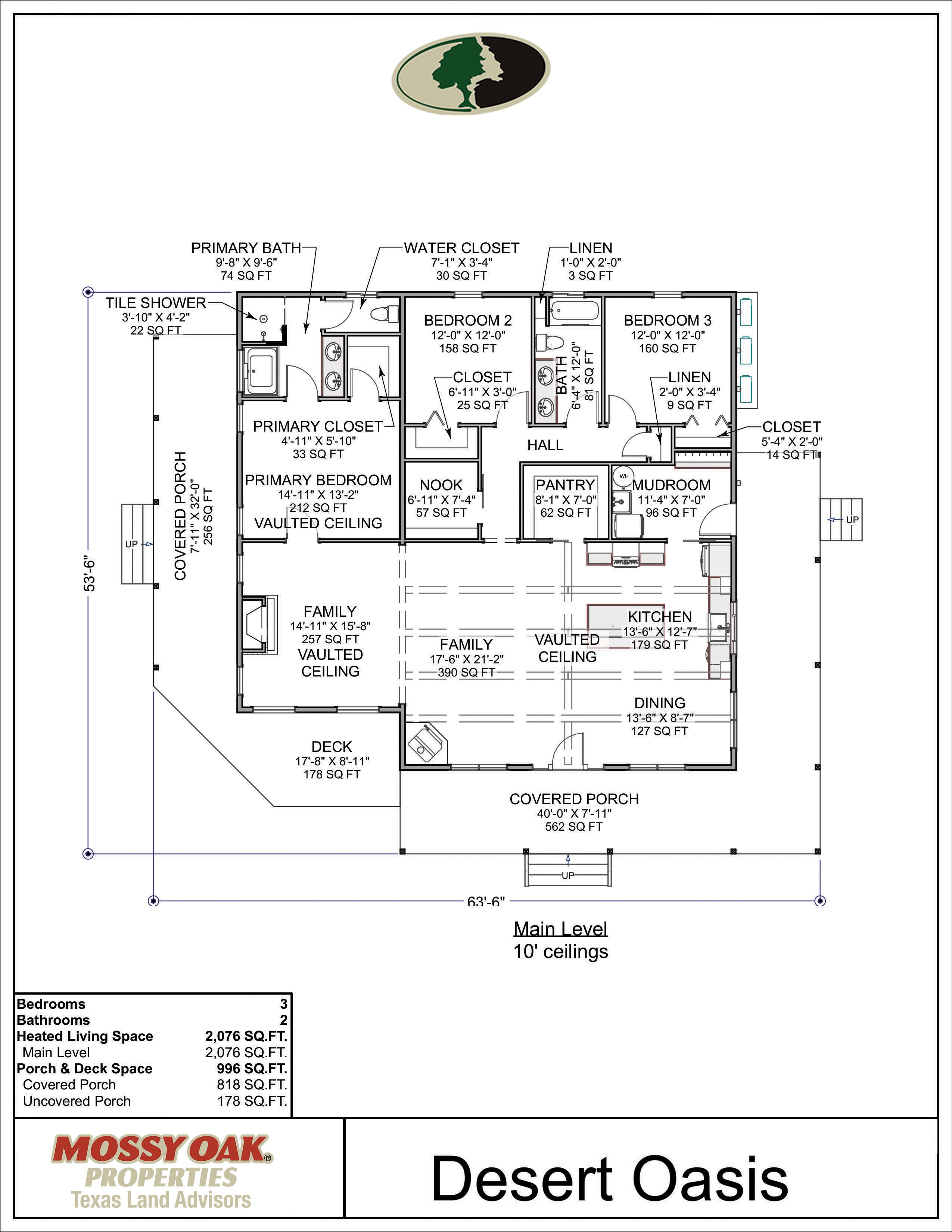 Floor Plan for Desert Oasis