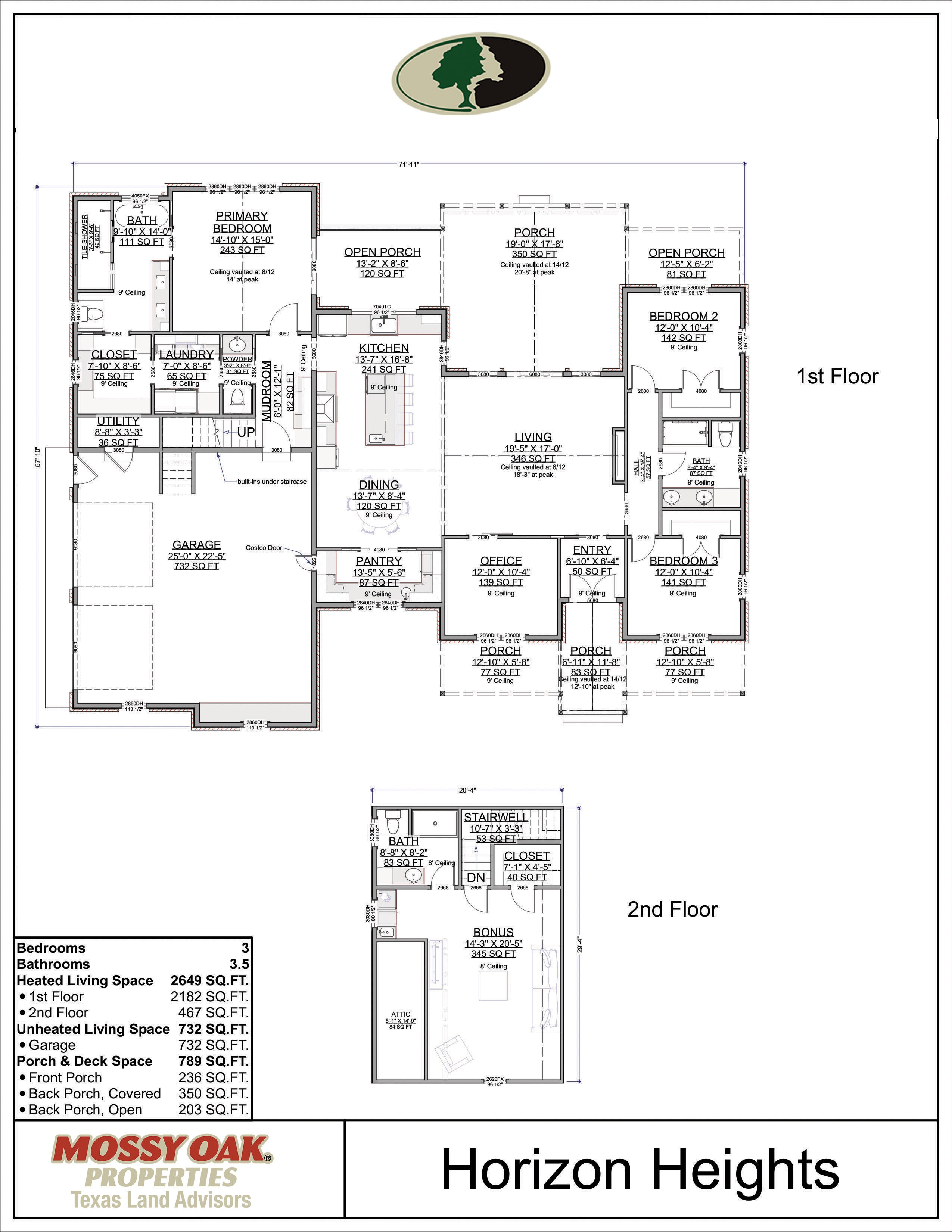 Floor Plan for Horizon Heights