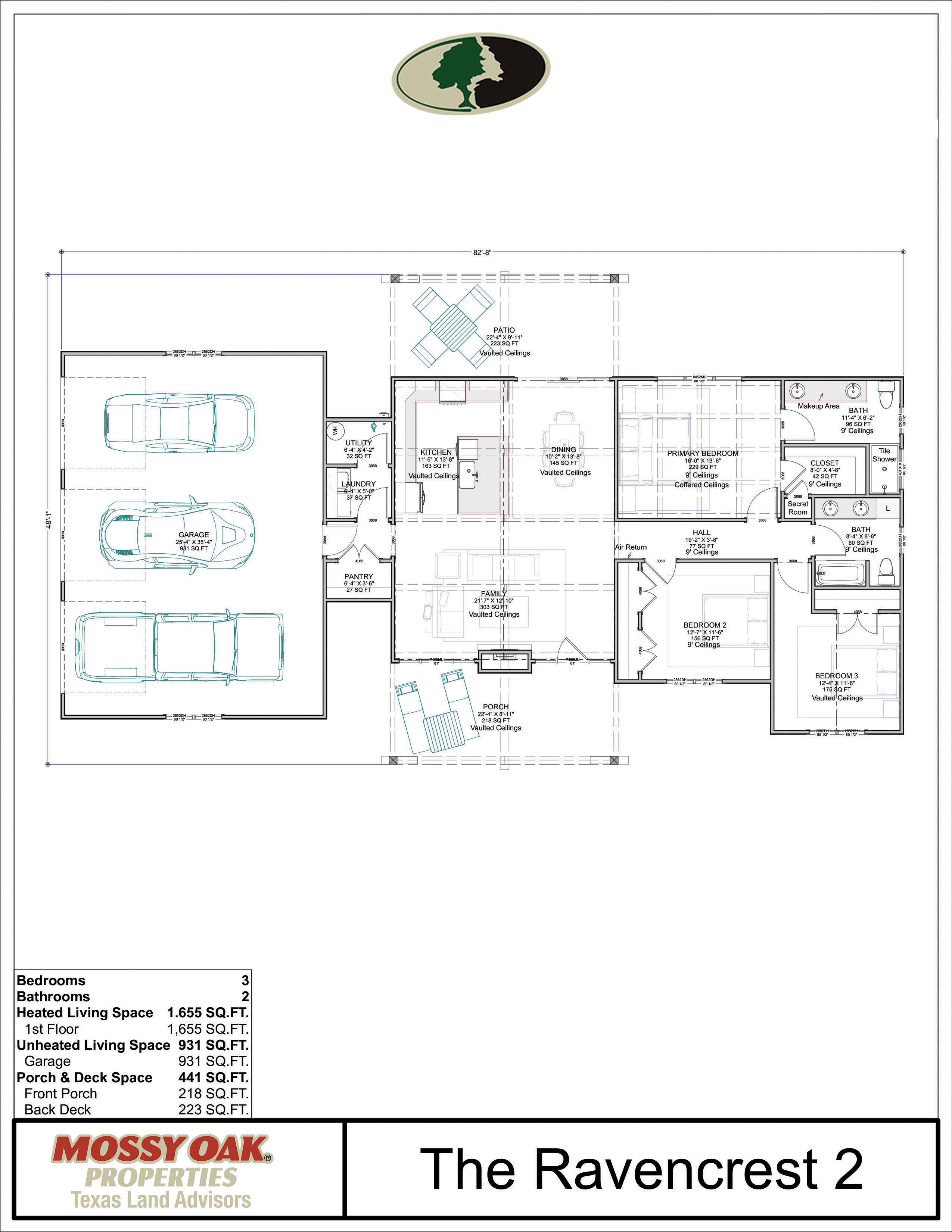 Floor Plan for Ravencrest II
