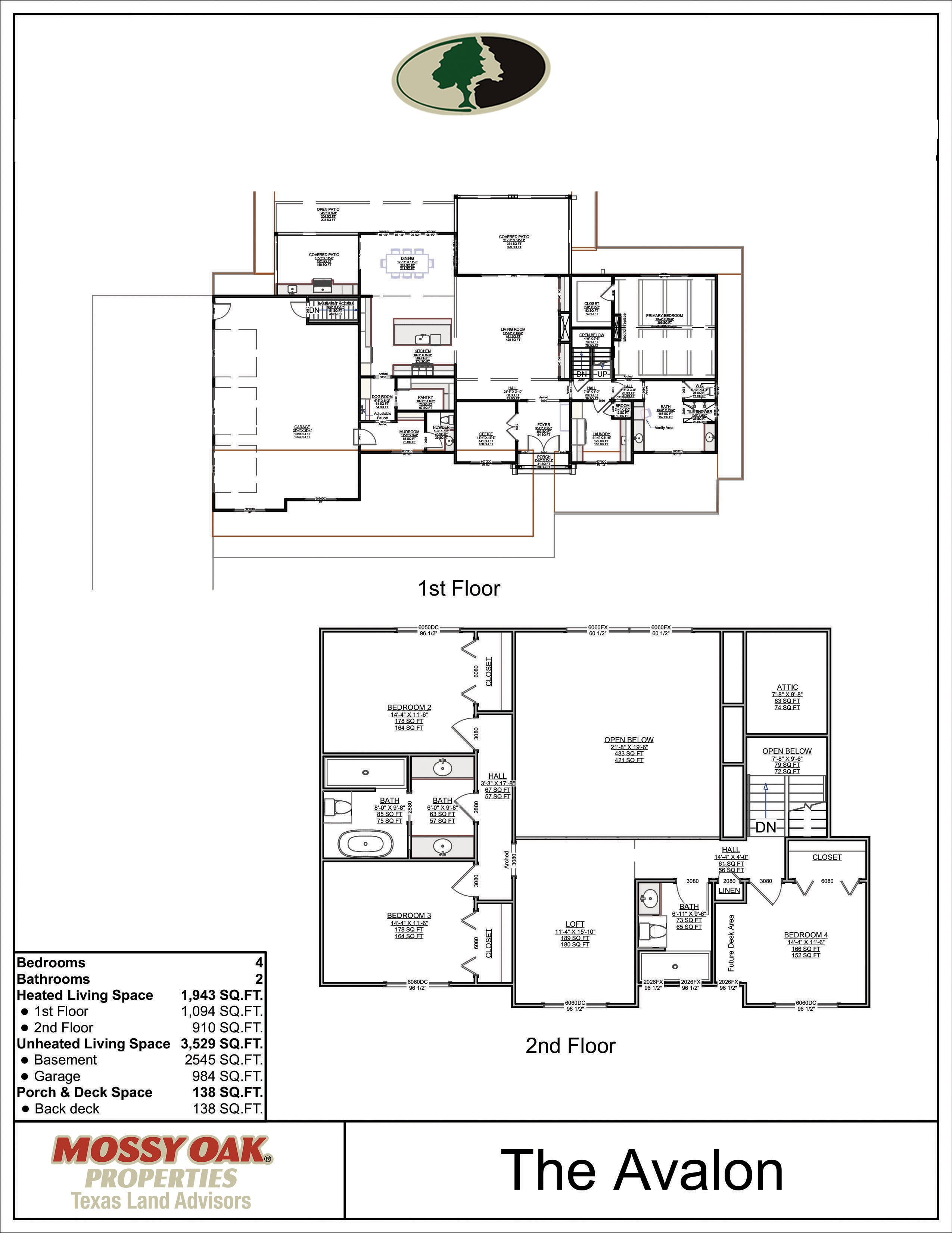 Floor Plan for The Avalon