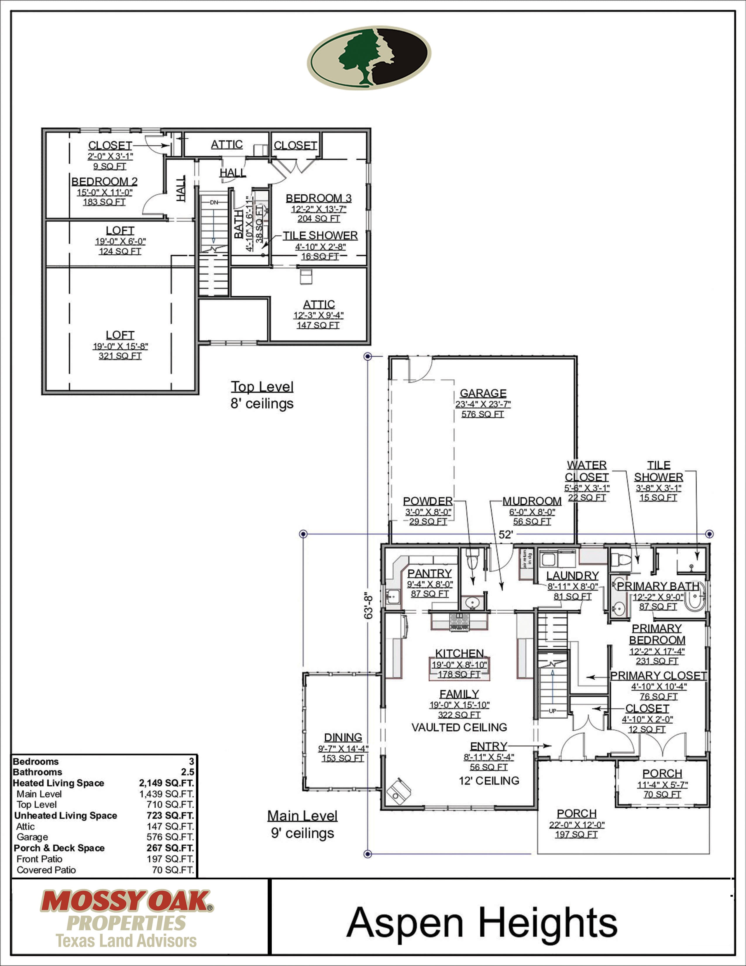 Floor Plan for Aspen Heights